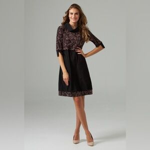 Joseph Ribkoff style 203690 with snake print and black skirt